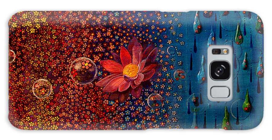Rain Galaxy Case featuring the painting Showers to Flowers by Mindy Huntress