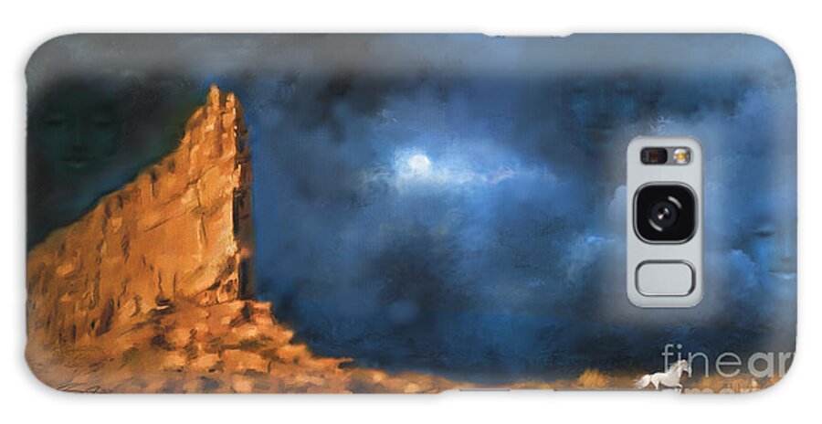 Sceninc Galaxy Case featuring the painting Silence of the Night by Artificium -