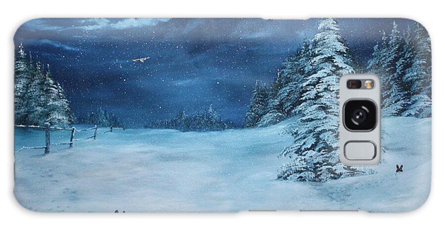 Winter Galaxy Case featuring the painting Silent Night by Jean Walker