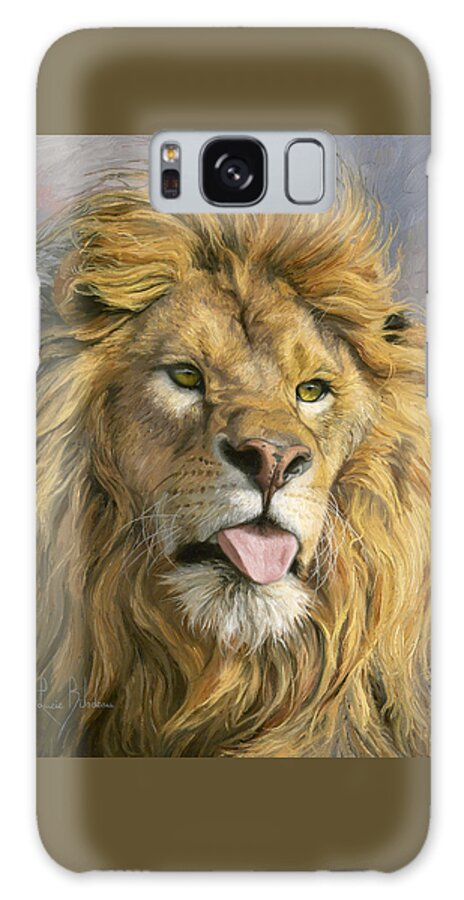 Lion Galaxy Case featuring the painting Silly Face by Lucie Bilodeau