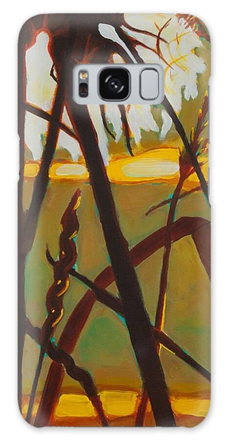 Dandelion Galaxy S8 Case featuring the painting Simplicity of Light by Janet McDonald