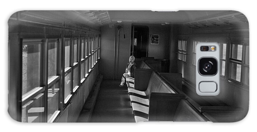 Black And White Photography Galaxy Case featuring the photograph Singin' in the Train by Jeremy Rhoades