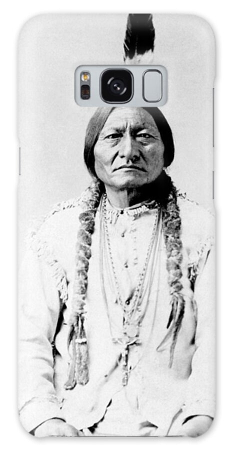 Native American Galaxy Case featuring the photograph Sioux Chief Sitting Bull by War Is Hell Store