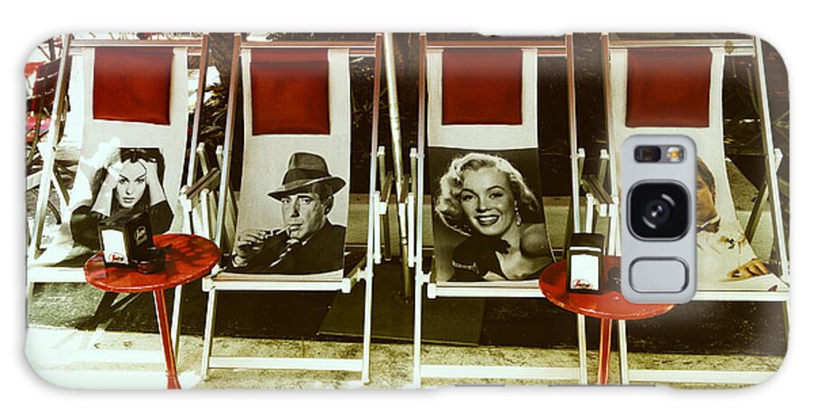 Vintage Galaxy Case featuring the photograph Sitting With Movie Stars by Gary Dean Mercer Clark
