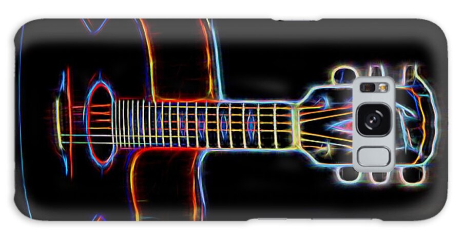 Six String Galaxy Case featuring the digital art Six Wires And Wood by Jim Buchanan