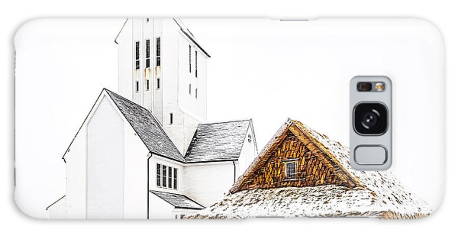 Ancient Galaxy Case featuring the photograph Skalholt Church by Maria Coulson