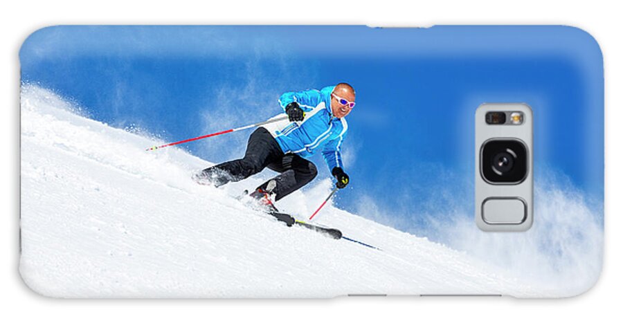 Skiing Galaxy Case featuring the photograph Skiing Carving by Ultramarinfoto