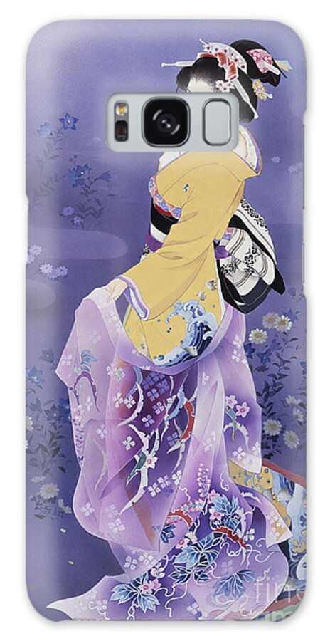 Haruyo Morita Galaxy Case featuring the digital art Skiyu Purple Robe by MGL Meiklejohn Graphics Licensing