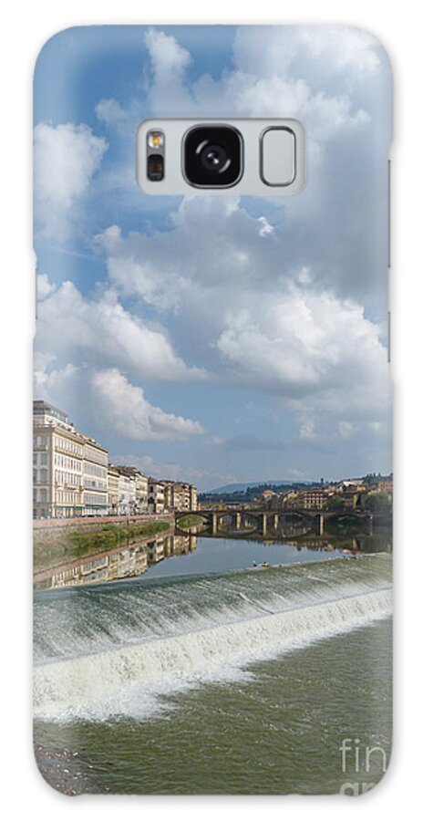 Italy Galaxy Case featuring the photograph Sky over the River Arno, Florence - Italy by Phil Banks