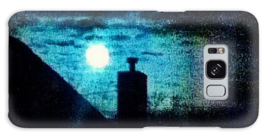 Skyline Galaxy Case featuring the photograph Skyline With Moon by Genevieve Esson