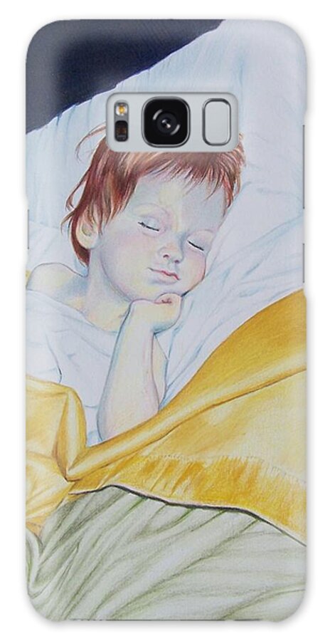 Baby Galaxy Case featuring the mixed media Sleeping beauty by Constance Drescher