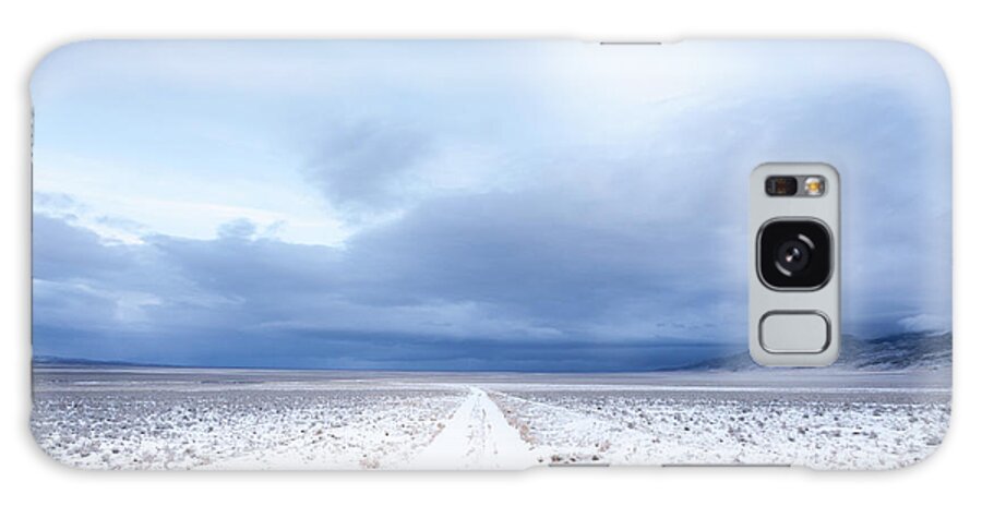 Snow Galaxy Case featuring the photograph Snow-covered Desert Track by Adrian Studer