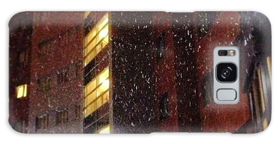  Galaxy Case featuring the photograph Snowflakes In The Spotlights by Jon Swift
