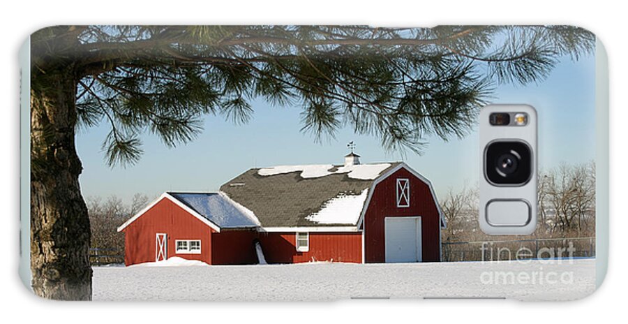 Barn Galaxy Case featuring the photograph Snowy Barn-0087 by Gary Gingrich Galleries