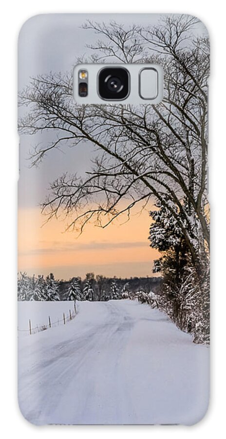 Snow Galaxy Case featuring the photograph Snowy Country Road by Holden The Moment