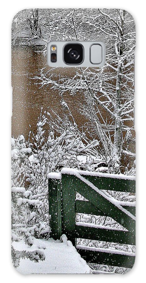  Galaxy Case featuring the photograph Snowy River Gate by Matalyn Gardner