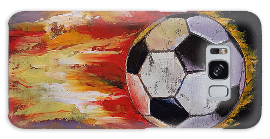 Art Galaxy Case featuring the painting Soccer by Michael Creese
