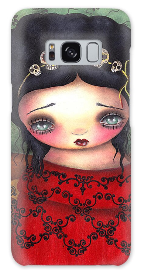 Frida Kahlo Galaxy Case featuring the painting Soledad by Abril Andrade