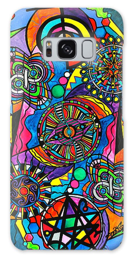 Vibration Galaxy Case featuring the painting Soul Retrieval by Teal Eye Print Store