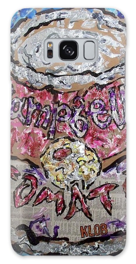 Soup Broth Pop Icon Galaxy Case featuring the painting Soup's On Andy Homage to Andy Warhol 28 Years Later by Kevin OBrien