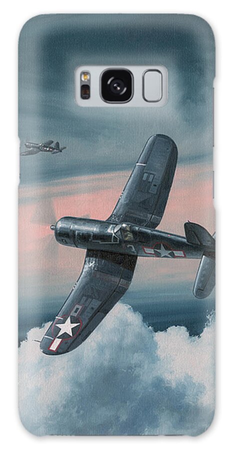 F4u Corsair Galaxy Case featuring the painting South Pacific Hot Rods by Wade Meyers