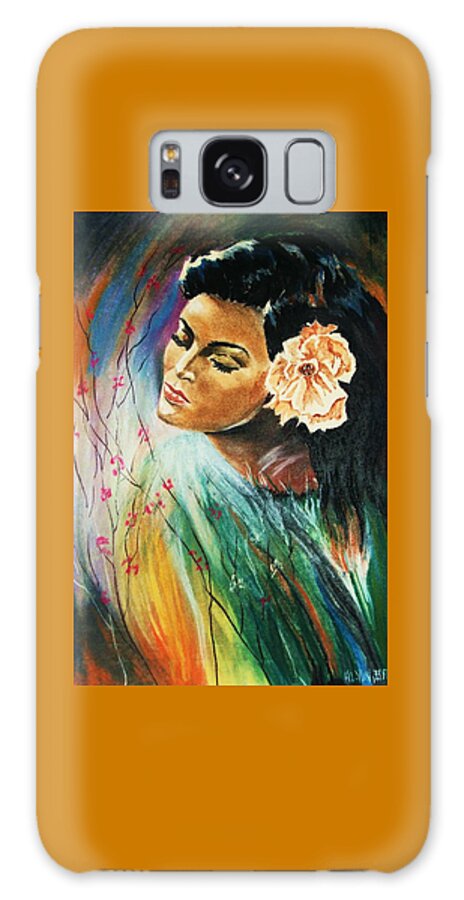 Portraits Galaxy Case featuring the painting South Sea Flower by Al Brown