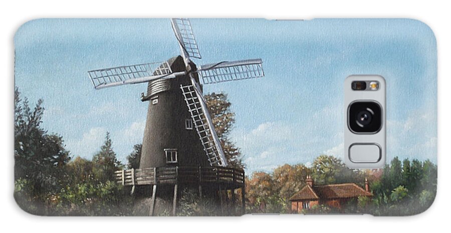 Windmill Galaxy Case featuring the painting Southampton Bursledon Windmill by Martin Davey