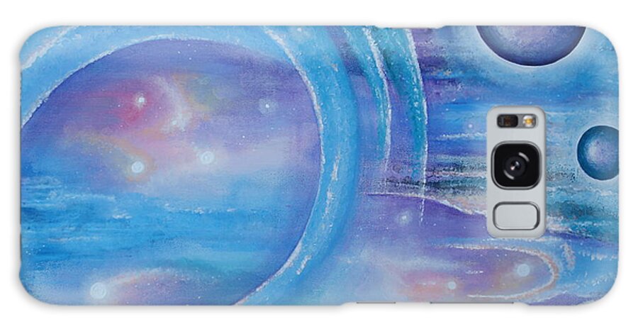 Planets Galaxy S8 Case featuring the painting Space Paradise by Krystyna Spink