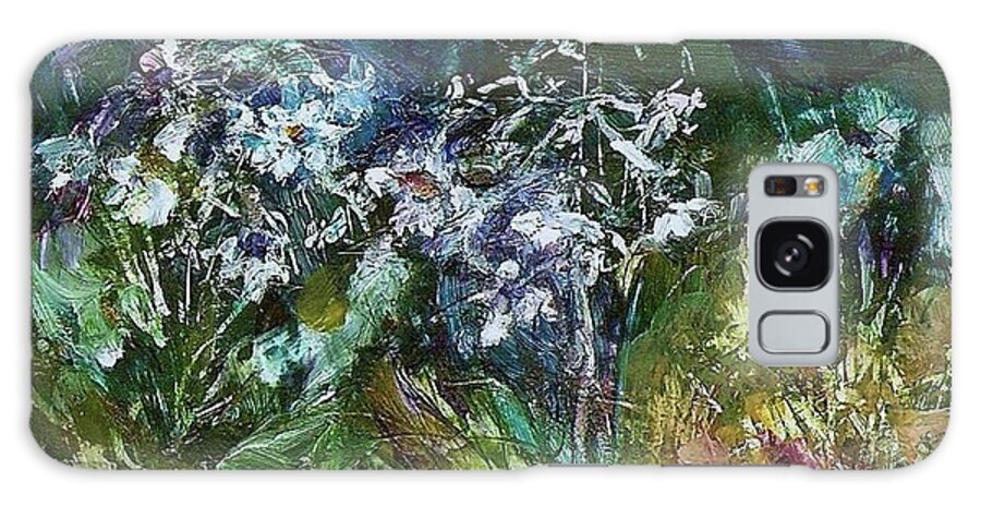 Floral Galaxy Case featuring the painting Sparkle in the Shade by Mary Wolf