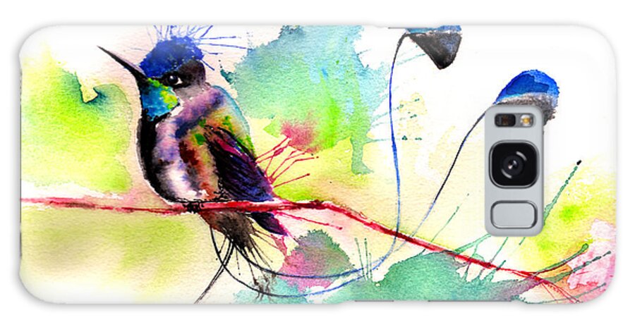 Painting Galaxy Case featuring the painting Spatuletail Hummingbird by Isabel Salvador
