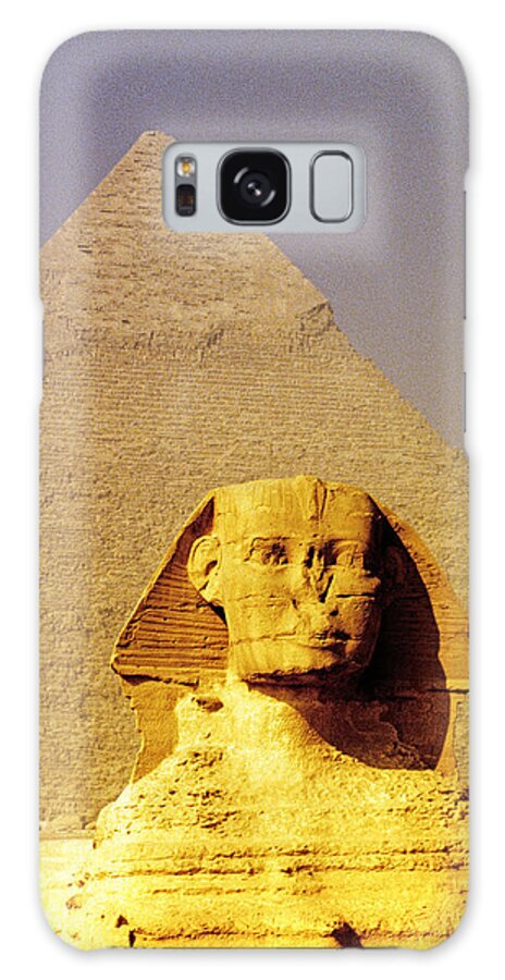 Egypt Galaxy Case featuring the photograph Sphinx and pyramid by Dennis Cox