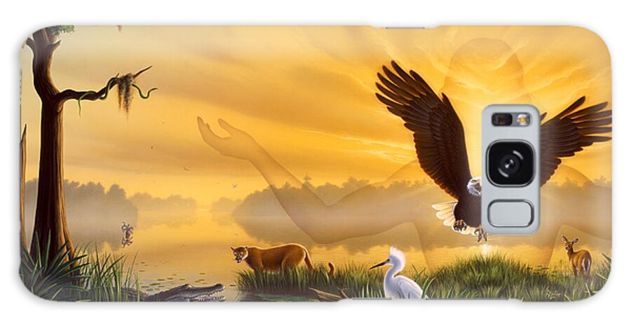 Eagle Galaxy Case featuring the painting Spirit of the Everglades by Jerry LoFaro