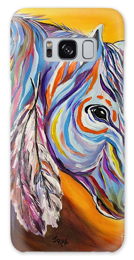 Horse Galaxy Case featuring the painting 'SPIRIT' War Horse by Janice Pariza