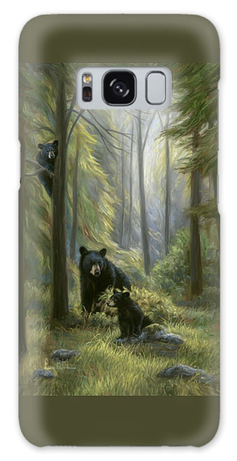 Bear Galaxy Case featuring the painting Spirits of the Forest by Lucie Bilodeau