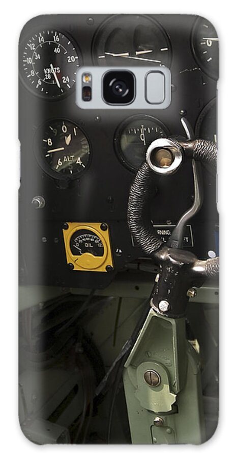 3scape Photos Galaxy Case featuring the photograph Spitfire Cockpit by Adam Romanowicz