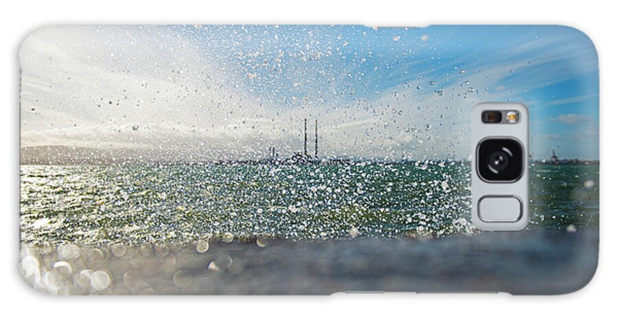 Water's Edge Galaxy Case featuring the photograph Splash On Shoreline by Leverstock