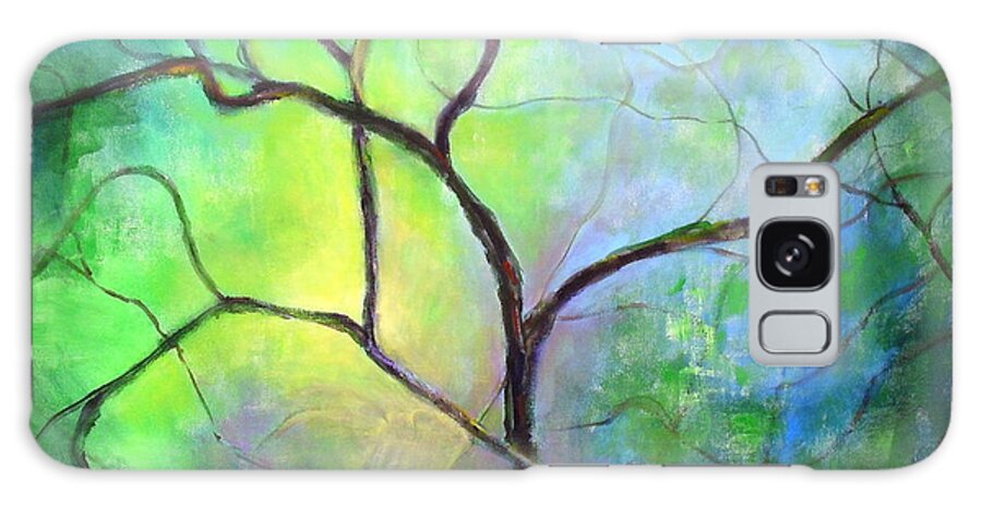 Branches Galaxy Case featuring the painting Spring Catawba Tree by Jodie Marie Anne Richardson Traugott     aka jm-ART