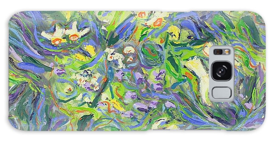 Abstract Galaxy Case featuring the painting Spring Exuberance 1 by Zofia Kijak