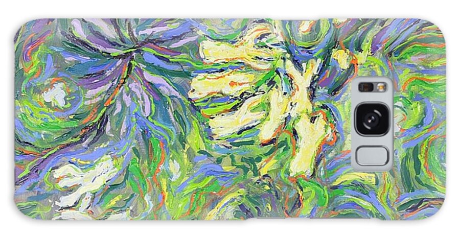 Abstract Galaxy Case featuring the painting Spring Exuberance 2 by Zofia Kijak