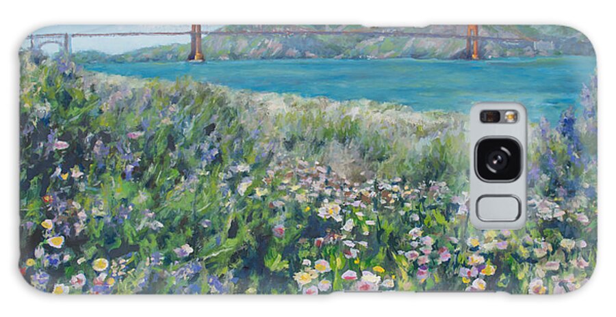 San Francisco Galaxy Case featuring the painting Spring in San Francisco by Kerima Swain