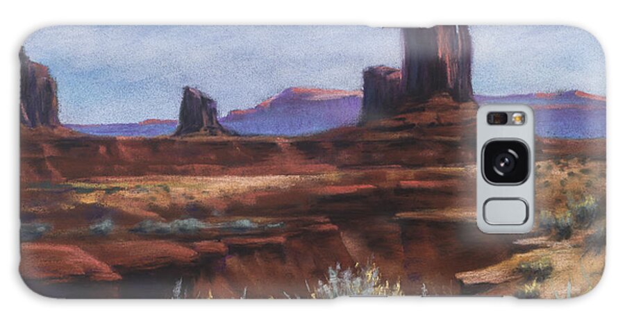 Monument Vally Az Galaxy Case featuring the painting Spring Sage Monument Valley AZ by Marjie Eakin-Petty