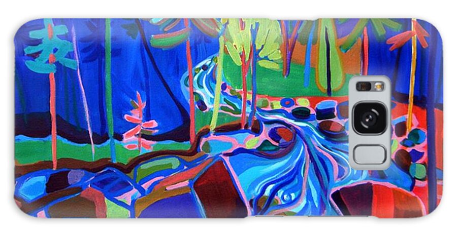 Landscape Galaxy Case featuring the painting Spring Thaw Wildcat River Jackson NH by Debra Bretton Robinson