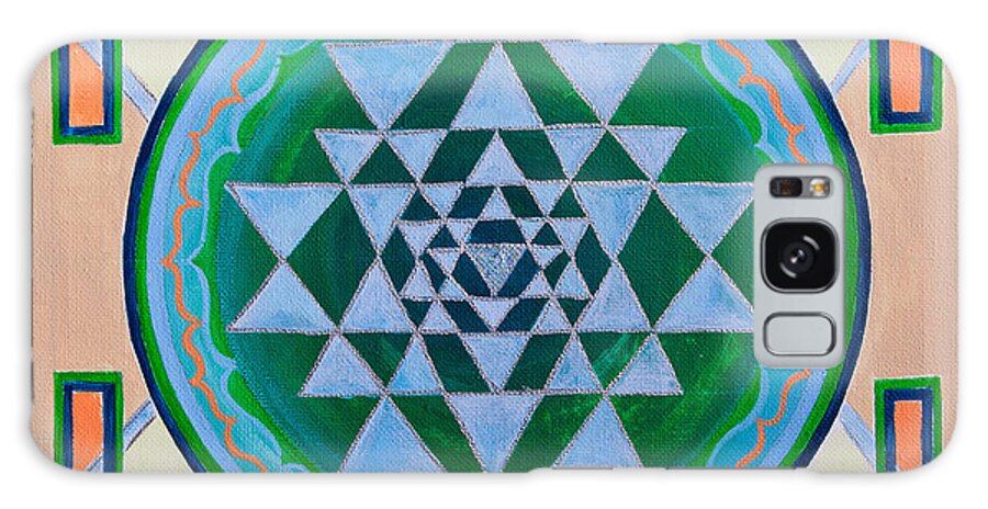 Symbols Galaxy Case featuring the photograph Sri Yantra for Meditation painted by Raimond Klavins