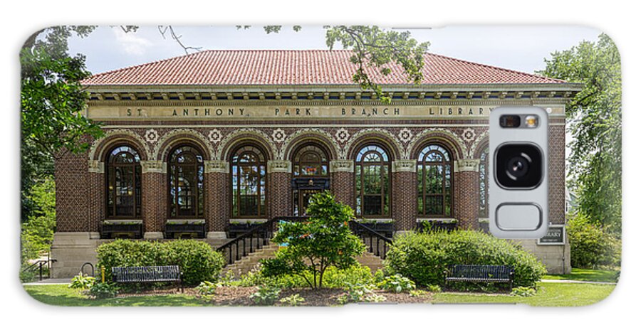 Library Galaxy S8 Case featuring the photograph St Anthony Park Library by Mike Evangelist