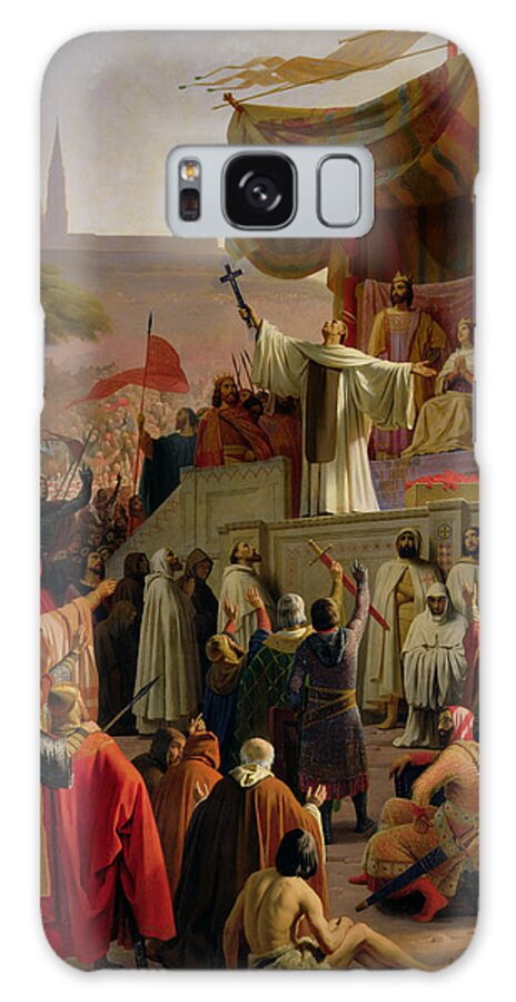 St Bernard Galaxy Case featuring the painting St Bernard Preaching the Second Crusade in Vezelay by Emile Signol