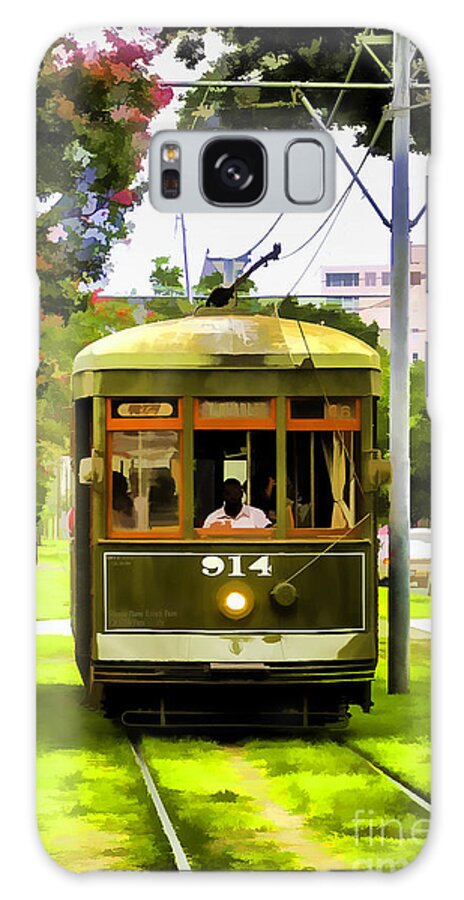 Trolley Galaxy Case featuring the digital art St Charles Trolley #914 by David Doucot