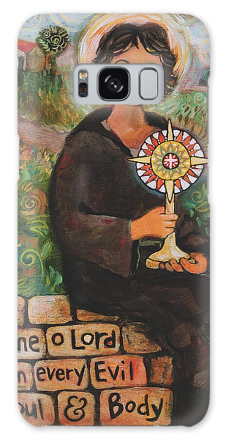 Jen Norton Galaxy Case featuring the painting St. Clare of Assisi by Jen Norton