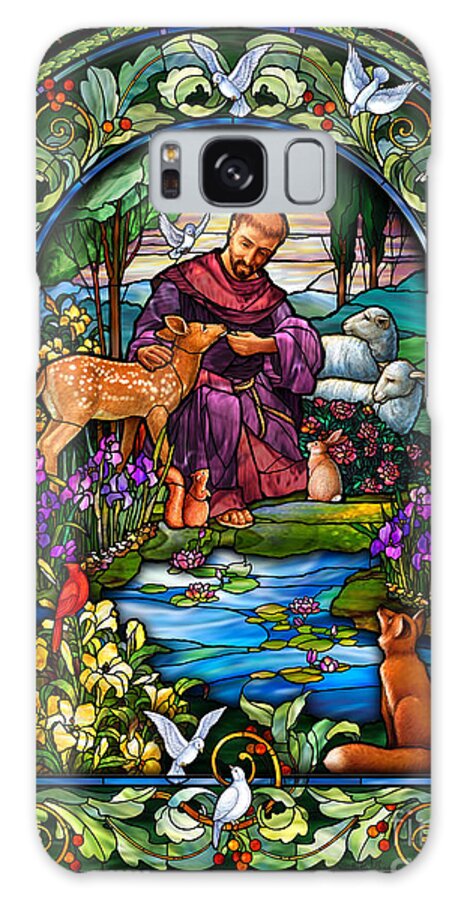 St. Francis Galaxy Case featuring the digital art St. Francis of Assisi by Randy Wollenmann