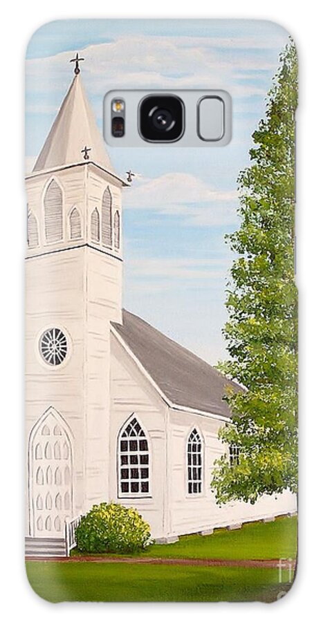 Church Galaxy S8 Case featuring the painting St. Gabriel the Archangel Roman Catholic Church by Valerie Carpenter