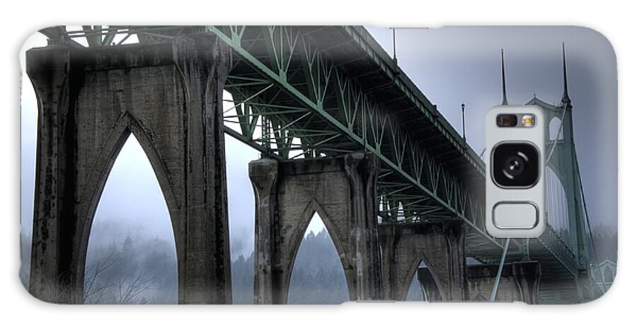 St Johns Bridge Galaxy Case featuring the photograph St Johns Bridge Oregon by Bob Christopher